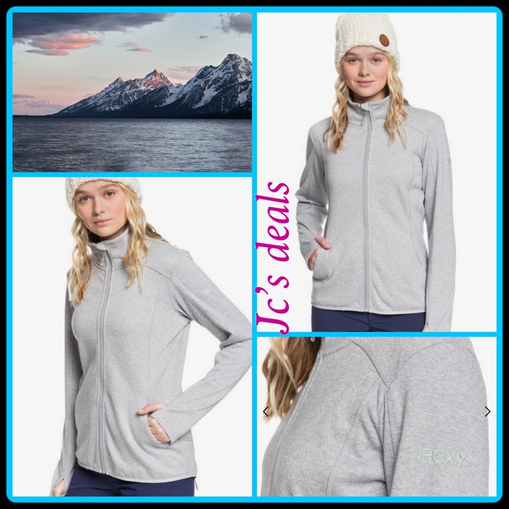 ❄️ Roxy Harmony Shimmer Zip-Up Mock Neck Fleece ❄️